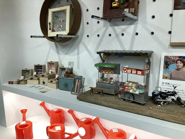 台湾の屋台ミニチュア模型と装飾のジョウロ