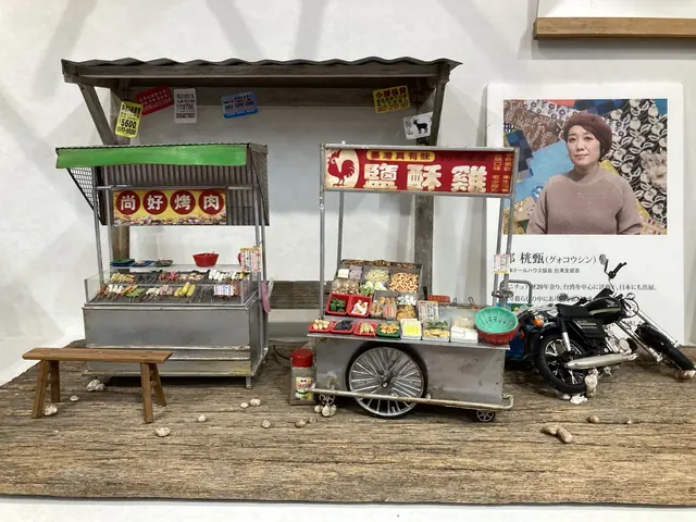 「尚好烤肉」と「鹽水雞」二台の屋台ミニチュア