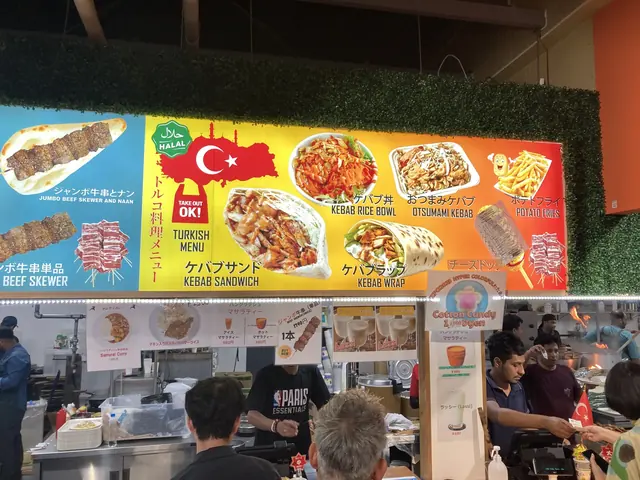 トルコ料理屋台の大判メニュー看板