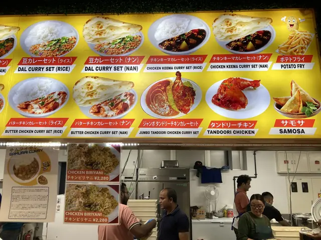 インドカレー屋台の大判メニュー