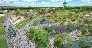 GREEN×EXPO 2027 会場全体空撮レンダリング