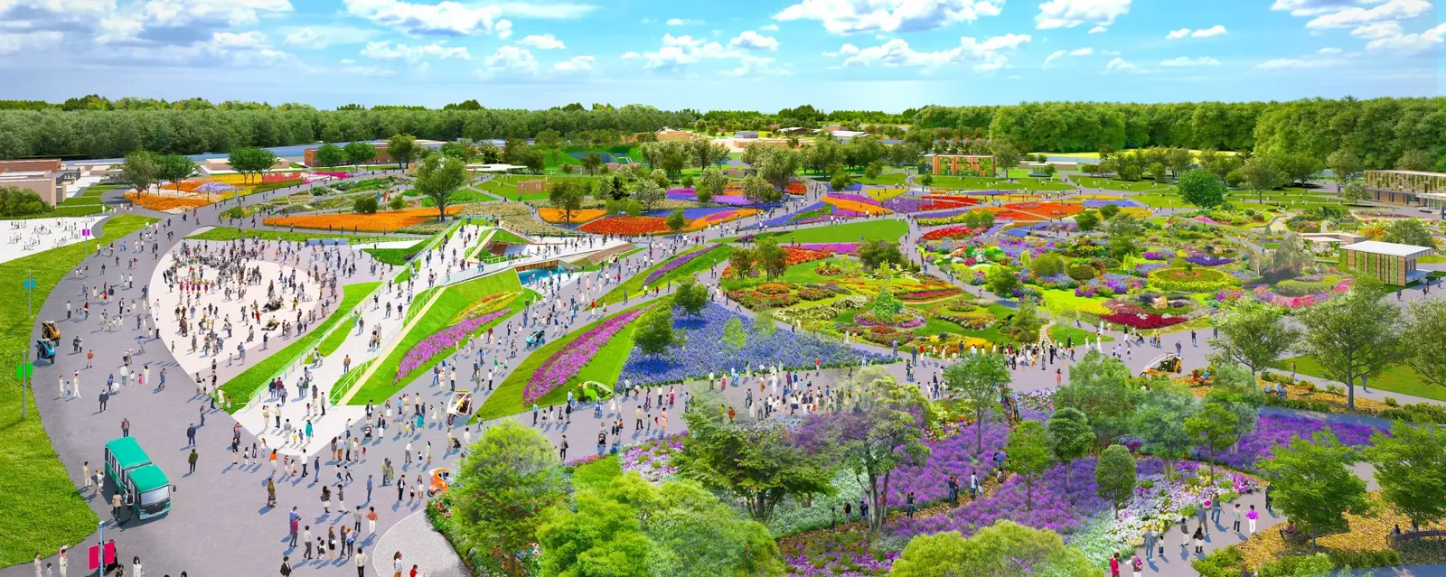 横浜花博 GREEN×EXPO 2027 会場・上瀬谷の園内イメージ